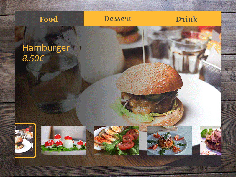 #043 Dailyui Challenge - Food/Drink Menu dailyui drink food layout menu ui