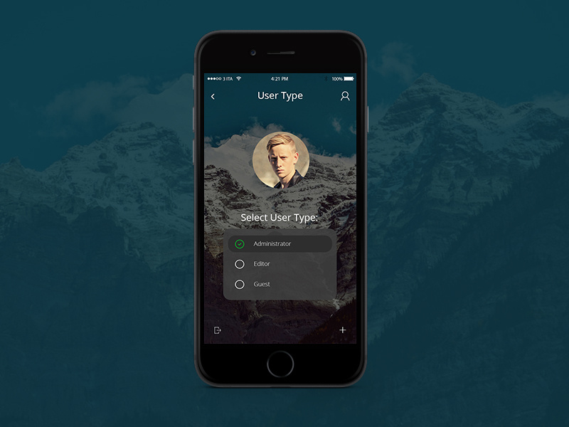 Select User Type #064 profile dailyui user type select ui