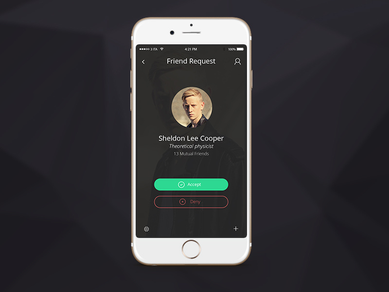 Pending Invitation 078 shot daily deny accept invite friend request pending invitation ui dailyui