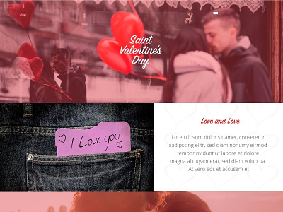 S. Valentine's Day - PSD Project design layout psd saint valentine san valentino template web design web designer webdesign webdesigner