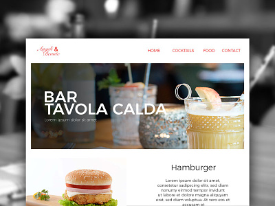 Bar - Tavola calda bar cocktail drink food homepage pub site template web web design webdesign website