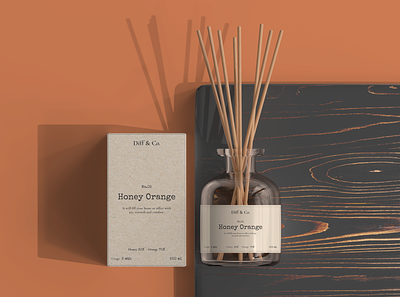 Diff & Co. air branding concept design diffuser freshener graphic design honey logo oranges perfume ui ux we website