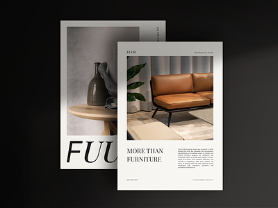FUUR//Posters for Furniture Studio brand branding concept design furniture graphic design landing logo posters studio style ui ux website wood