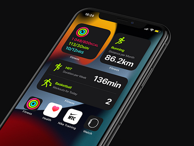 New Fitness app widget to track statistics per workout apple apple watch concept design fitness ios sketch statistics widget widgets workout