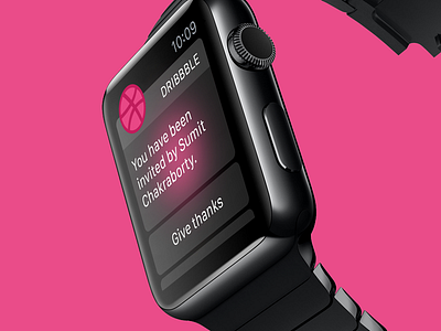 Thanks! apple watch debut dribbble first hello invite thanks