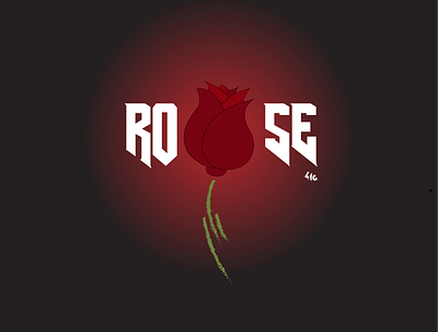 rose illustration logo logo design vector