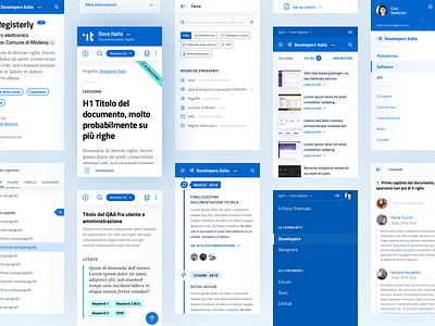 Developers & Docs Italia – Mobile screens