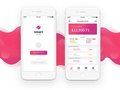 Smart Bank App / Design concept app bank concept app design mobile ui ux