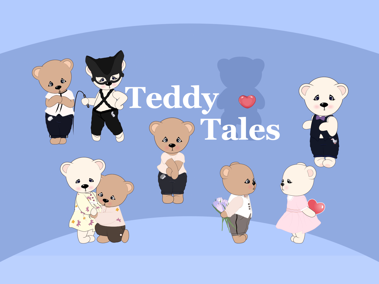 TeddyTales stickers pack on Instagram/Telegram/WhatsApp animation animation design bears cartoon motion design teddy teddybears