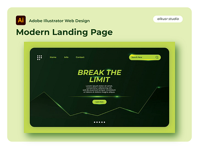 Green Neon Modern landing Page 3d animation art asia branding city culture design figma glow graphic design green illustration landing page logo motion graphics neon ui vector website