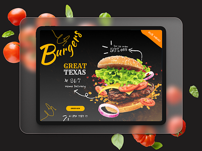 Webdesign - Burgers - Austin, TX branding design figma graphic design illustration landing page logo ui ux webdesign website
