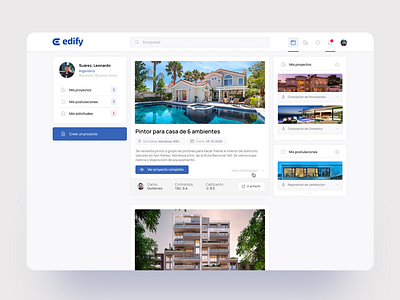 Edify app dashboard design desktop ui ux