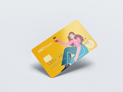 Tarjetas HNT Bank app branding design flat illustration logo ui