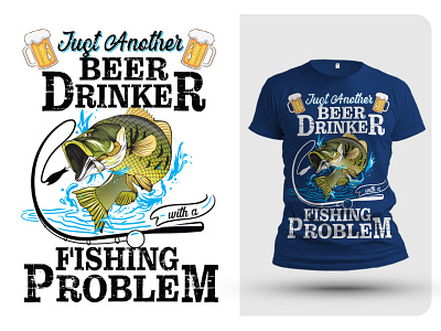 Fishing T-shirt Design amazon fba seller american apparel badass beer fishing fishing rod fishing t shirt design print print on demand tees teespring teesvector