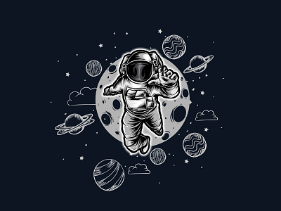 Space lover Funny T-Shirt Design