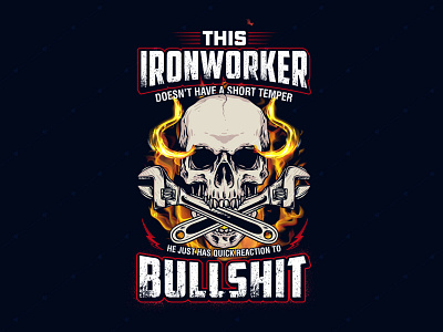Ironworker T-shirt design teesvector