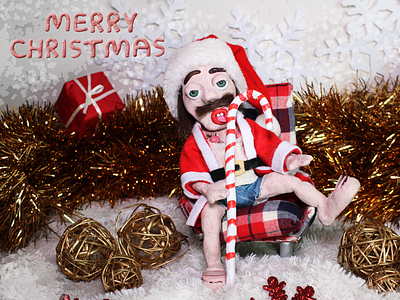 Merry Christmas!! art and design character art character design clay claymation creative custom made design designer handmade illustration plasticine puppet making sculpting set design sewing