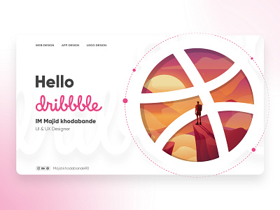 hello dribbble app design illustration logo minimal ui ux web website