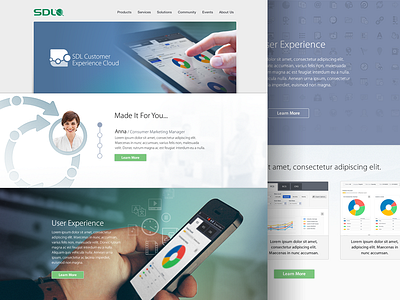 SDL CXC Landing Page clean landing page long product design responsive scrolling simple web web design