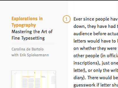 Explorations in Typography website