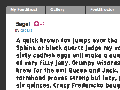 Bagel on FontStruct