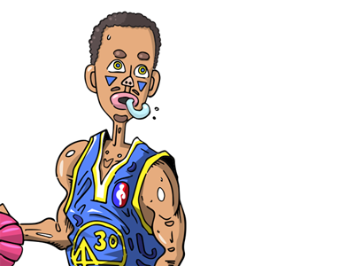 Steph Curry Illustration athlete basketball illustration nba sports vector warriors
