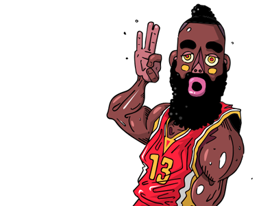 James Harden Illustration anime basketball illustration manga nba playoffs slam dunk sports vector