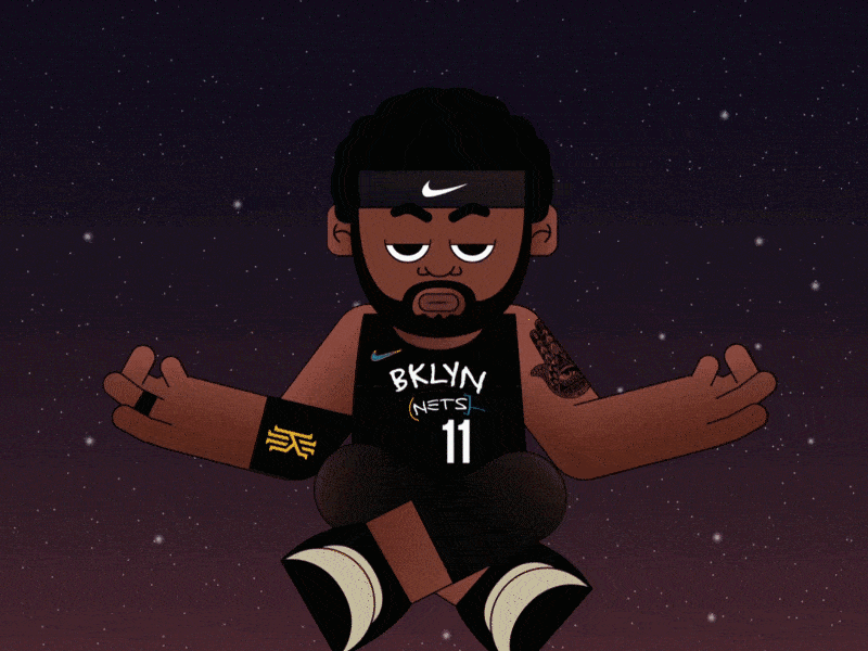 Kyrie Irving 2d 2d animation after effects animation animation 2d basketball brooklyn digital illustration drawing hoops illustration illustrator kyrie irving motion graphics nba procreate uncle drew vector