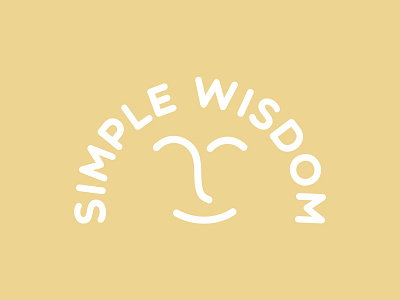 Simple Wisdom Logo blog blog design branding chill content design happy illustration illustrator light logo mellow minimal pastel simple simplicity vector wisdom