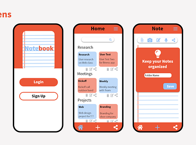 Notebook app design mobile design notes app ui design