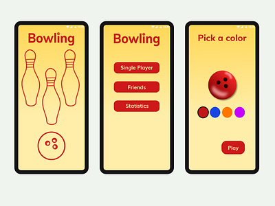Bowling app design mobile design ui design