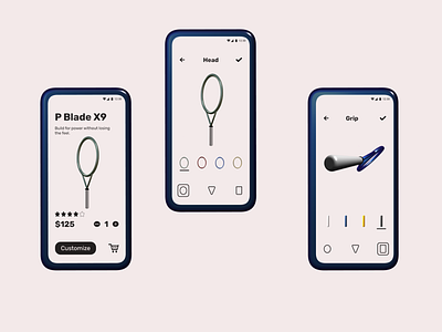 Tennis racket customizing