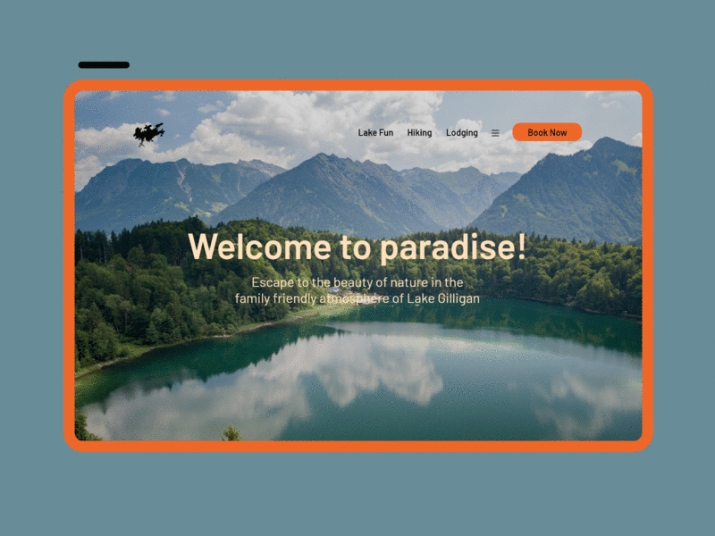 Lake getaway outdoor ui ui design uiux user interface webdesign