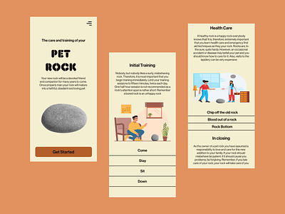 Pet Rock Mobile mobile mobile design ui ui design uiux user interface webdesign