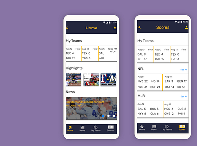 Sports app app design sports ui design