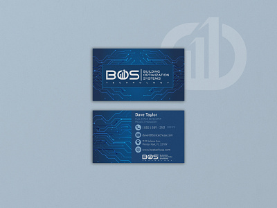 BOS Technology Business Card Design businesscard graphicdesign printdesign