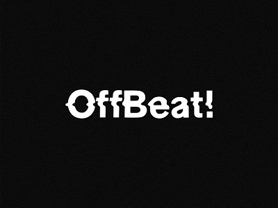 Logo OffBeat band branding design glitch logo music