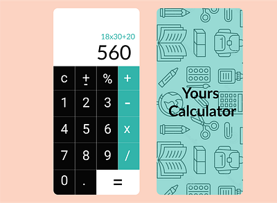 Simple Calculator branding cc dailyui design designer graphic icon illustration login page