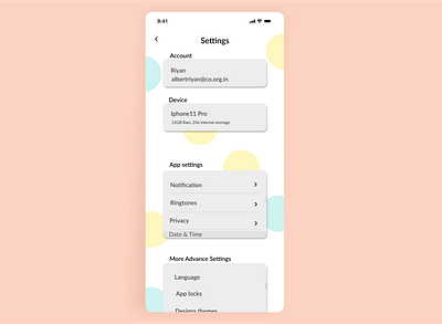 Setting Page 007 app branding dailyui design designer figma figmadesign graphic icon search setting settings page