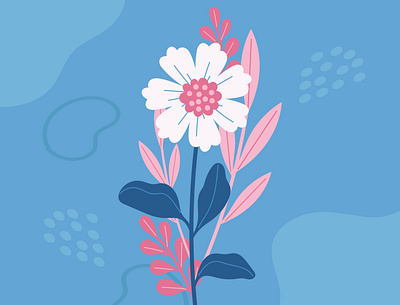 Illustration flowers 🌺 branding design flat flowers graphic design icon illustration illustrator logo ui vector