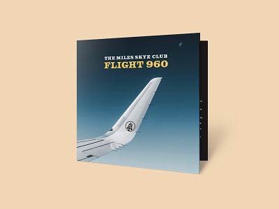 Front Cover: Flight 960 album album art band merch graphicdesign music planes space typography