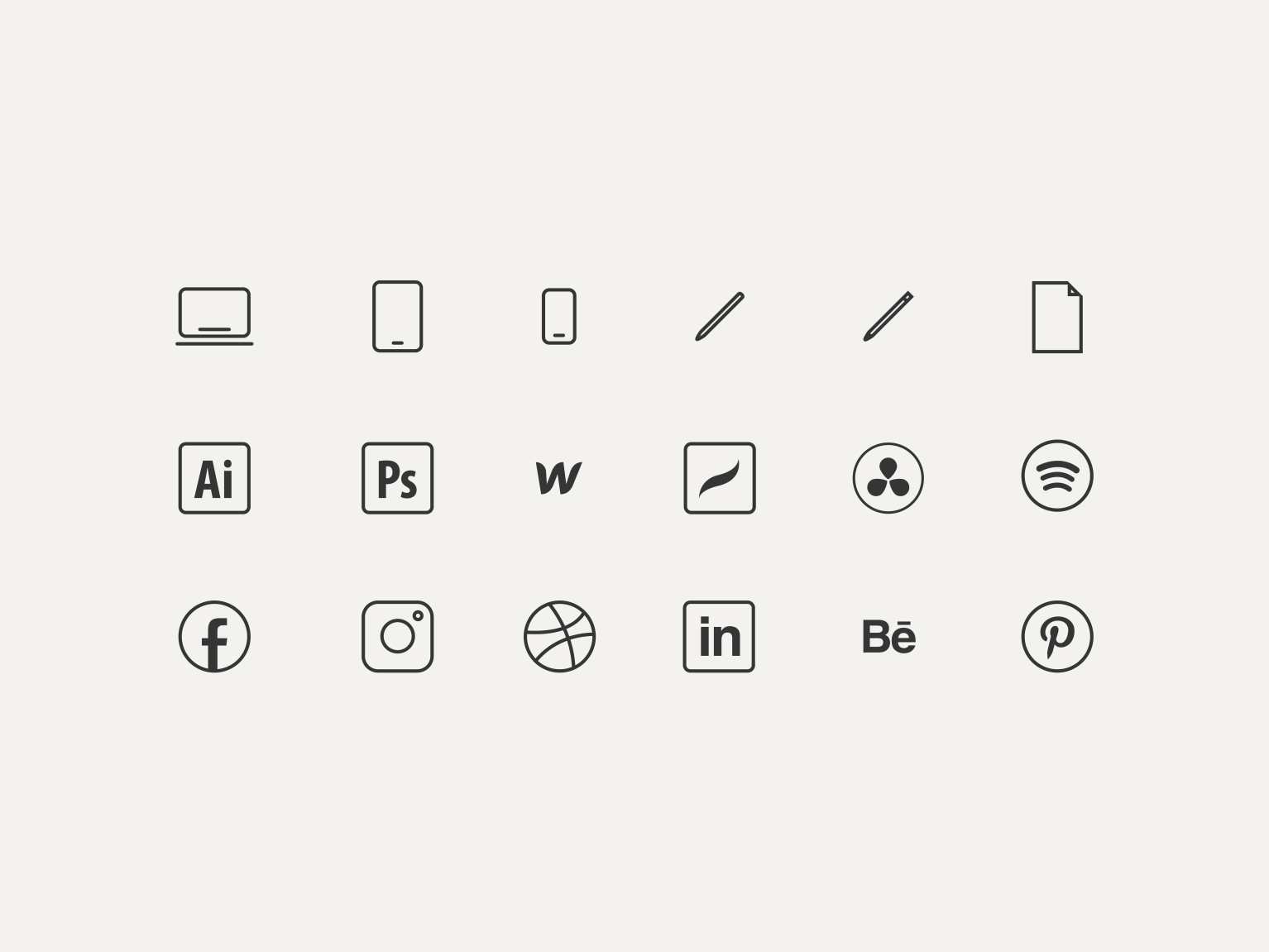 Web Icons For Personal Portfolio Site By Lucas Bell On Dribbble