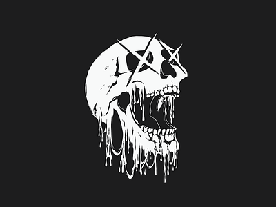 Skull Illustration for Clothing Company: Rum and Choke band merch branding illustration skull skull art skull logo