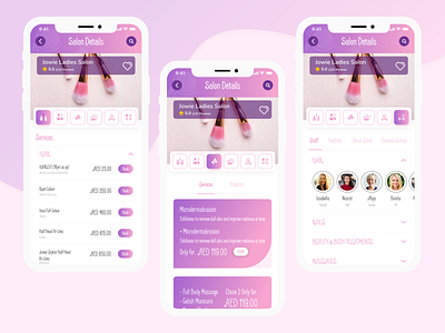 Beauty Salon Apps UI UX Design apps clean ios ui user experience designer user experience ux user interface design ux