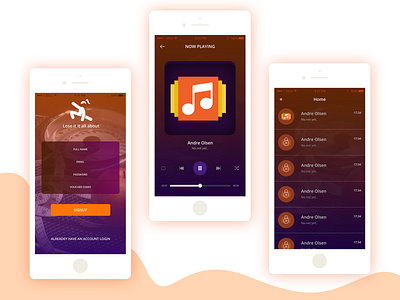 Fitness Music Apps android clean design fitness apps fitness music apps health apps design ios modern music apps design ui user experience designer user experience ux user interface design ux