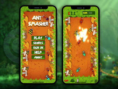 Ant Smasher 2d Games ant games ant smasher 2d games game home page game play design game ui design games ux games design