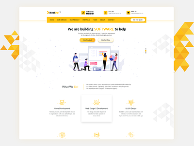 Software Company Landing Page UX UI Design