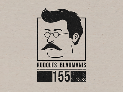 Rūdolfs Blaumanis 155 grafica illustraion latvija logo melnatinte poetry portrait riga vector