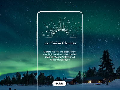 Chaumet in the Sky - Virtual Augmented Reality App app augmented reality chaumet constellations design jewellery jewelry luxury nature nightsky sky virtual