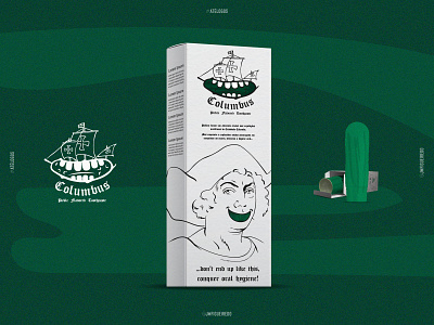 Columbus - Pickle Flavored Toothpaste branding design illustration logo productdesign typography vector